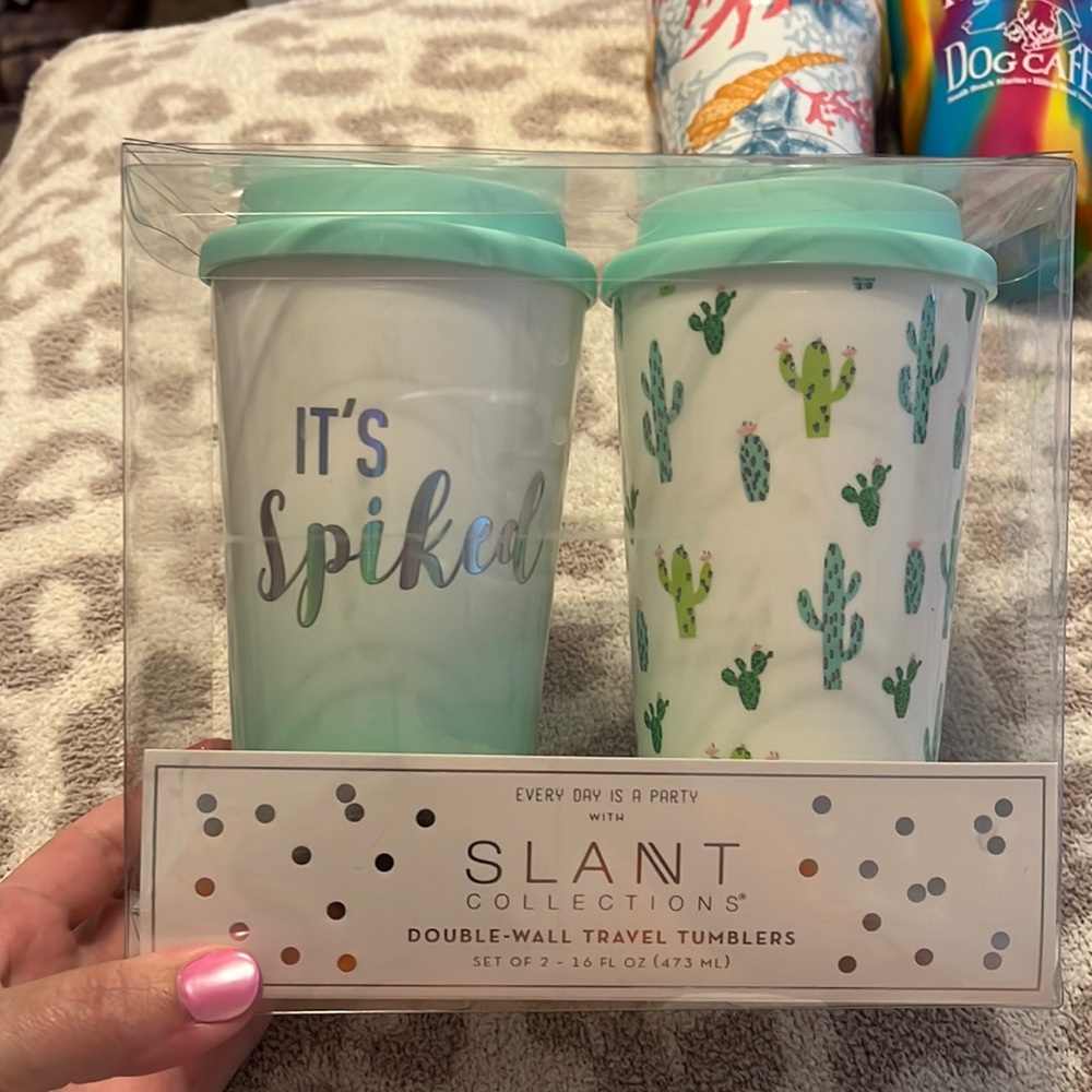 Slant Collections Cactus tumblers- 16 Fl oz.